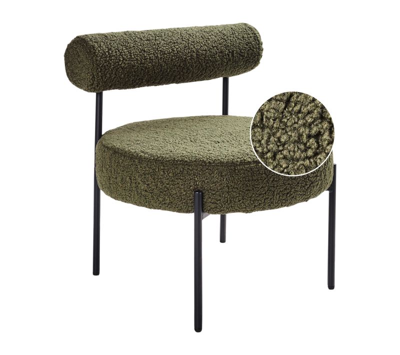 Fauteuil Alpha Bouclé Vert