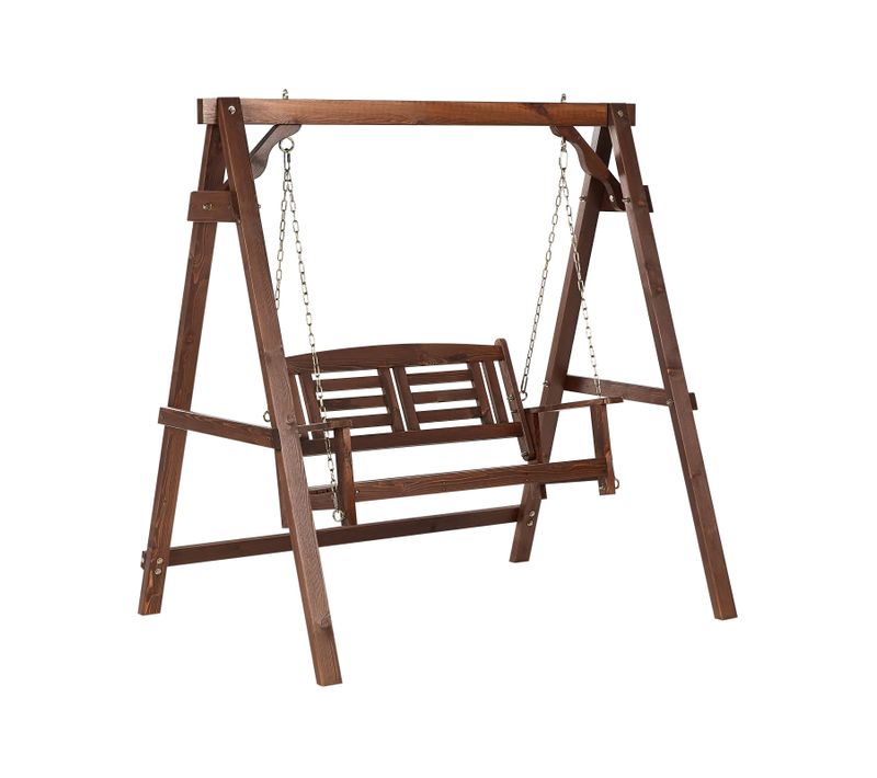 Balancelle De Jardin Nerito Bois D’épicéa Marron Foncé