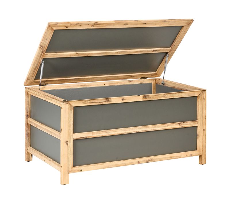 Coffre De Rangement Acate 121 Cm 72 Cm Gris