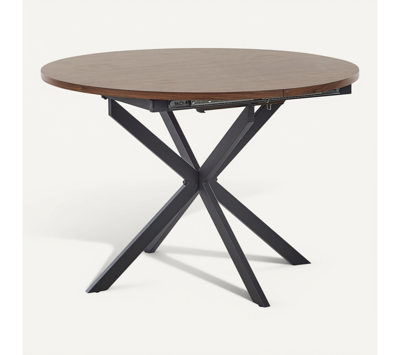 Table De Salle à Manger Extensible Friona Marron Foncé 110/140 Cm 110 Cm
