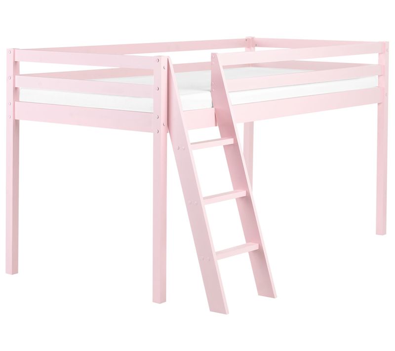 Lit à Mit-hauteur Bois De Pin Ascoux 90 X 200 Cm Rose