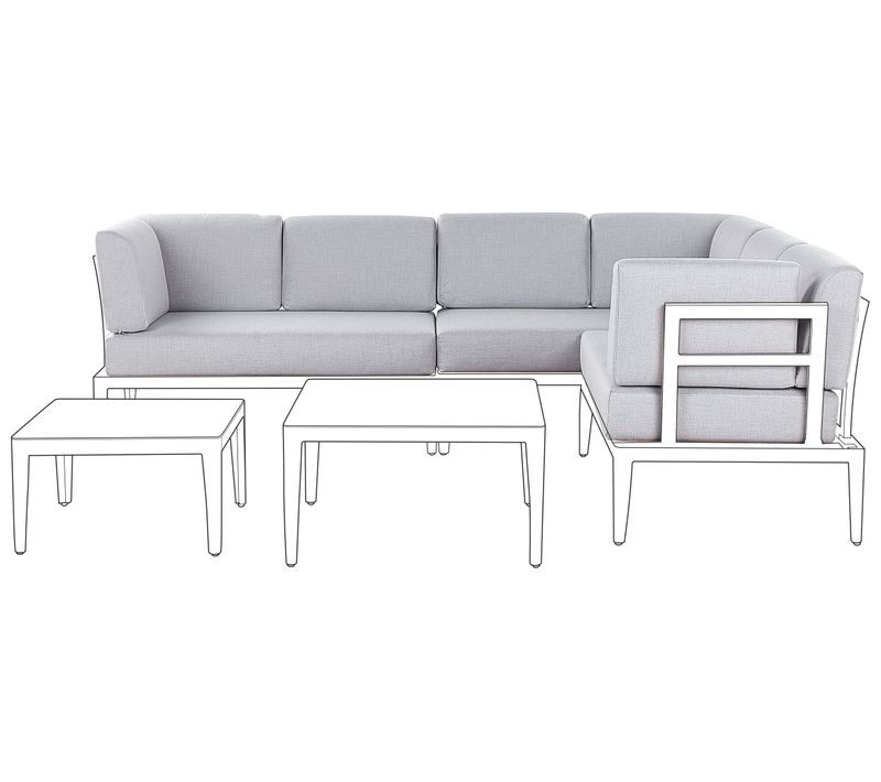 Ensemble De Housses De Coussins D'extérieur Rima Iii Gris Clair