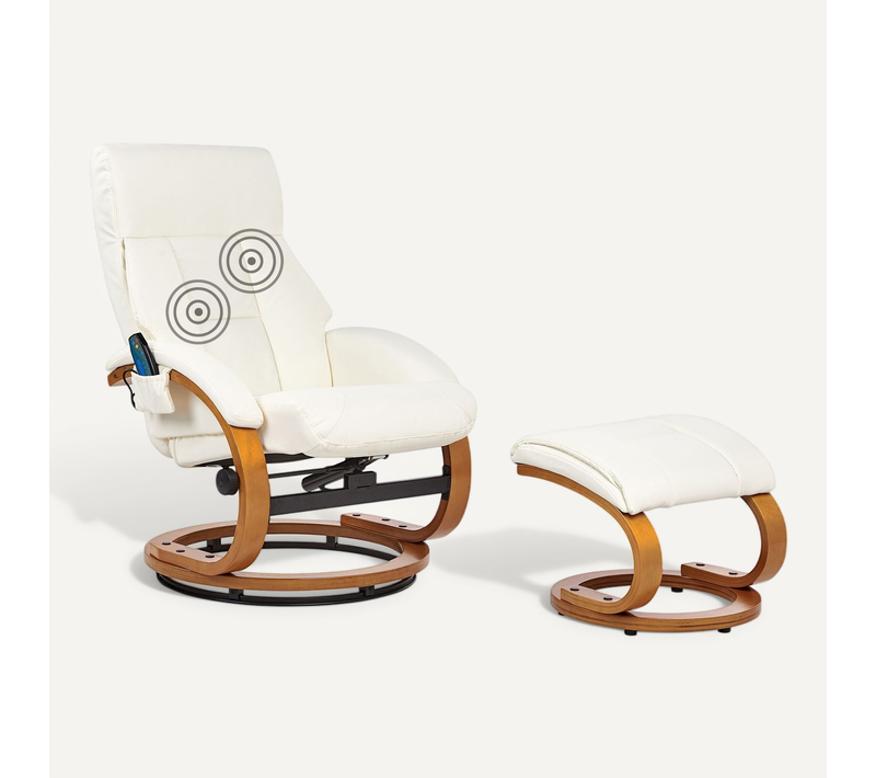 Fauteuil Massant Force simili Blanc