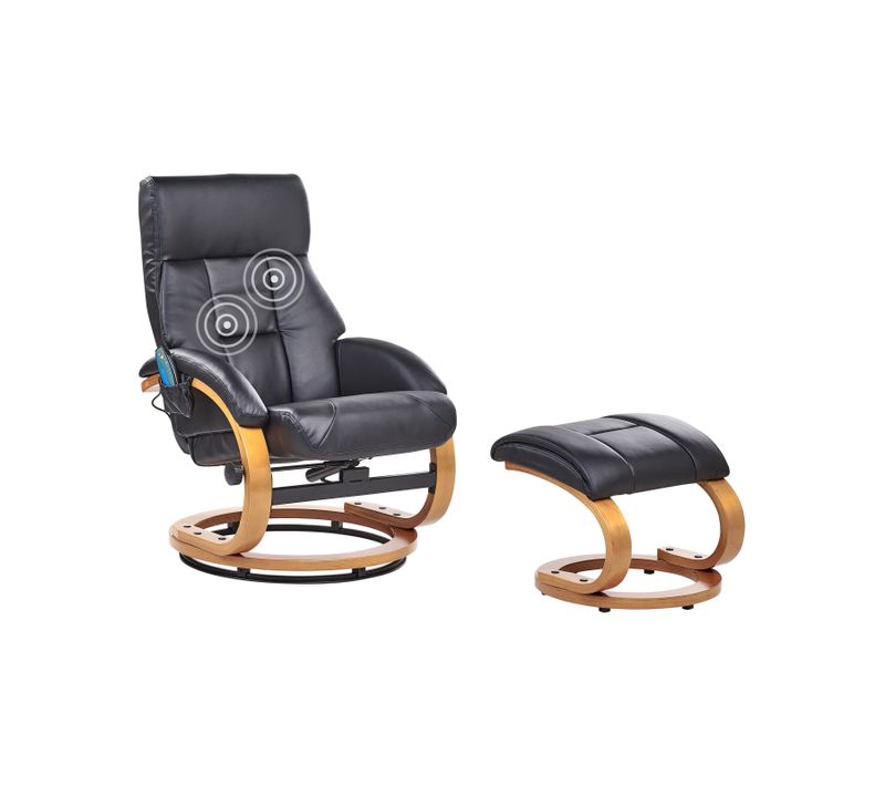 Fauteuil Massant Force simili Noir