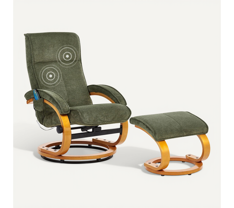 Fauteuil Massant Hero Tissu Vert