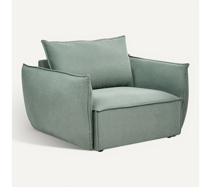 Fauteuil Kunes Tissu Vert Clair