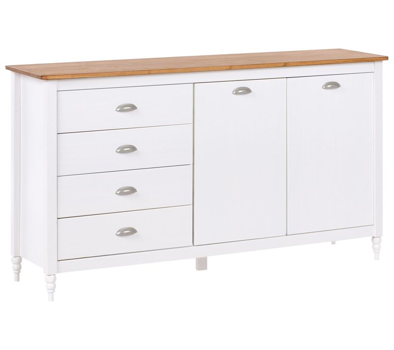 Commode 2 Portes Shillington Bois De Pin Blanc