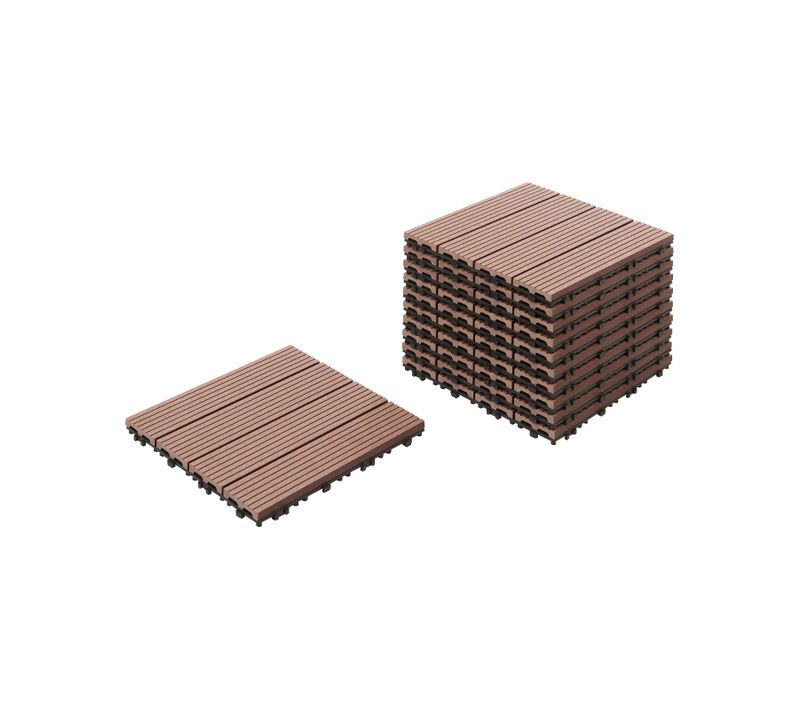 Caillebotis Ateleta Composite Bois-plastique (wpc) Marron