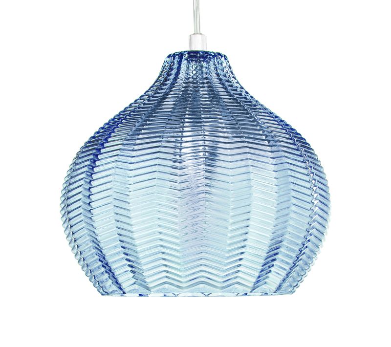 Lampe Suspension Keila Verre Bleu