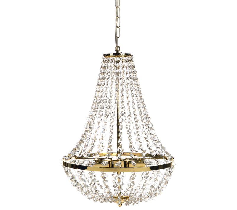 Lustre Diamante Métal Doré