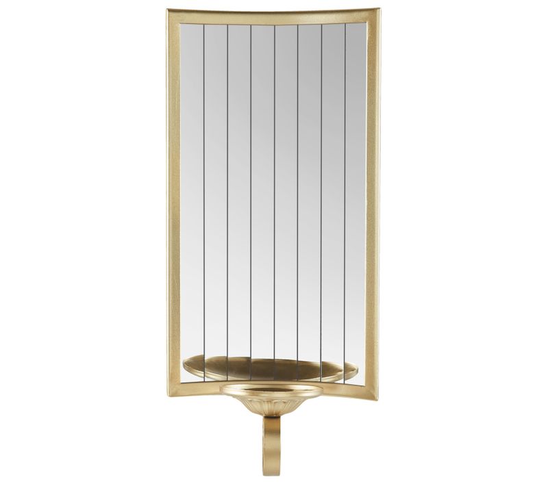 Bougeoir Mural Sobreda Métal 41 Cm Doré