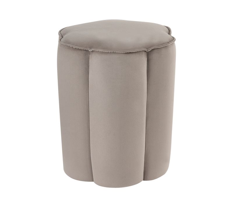 Pouf Tappen Velours Taupe