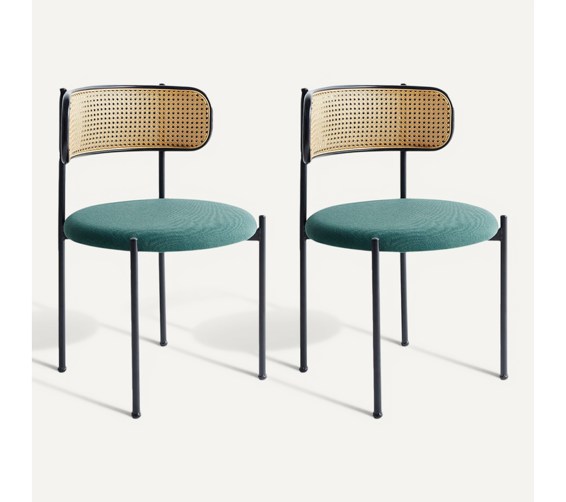 Lot De 2 Chaises De Salle à Manger Andover Métal Vert