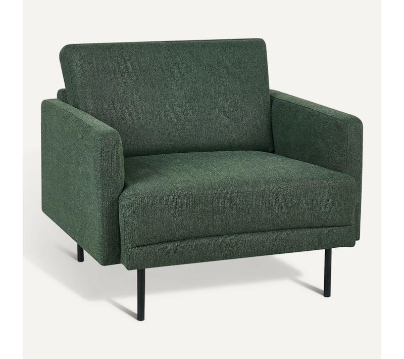 Fauteuil Breda Tissu Vert Foncé
