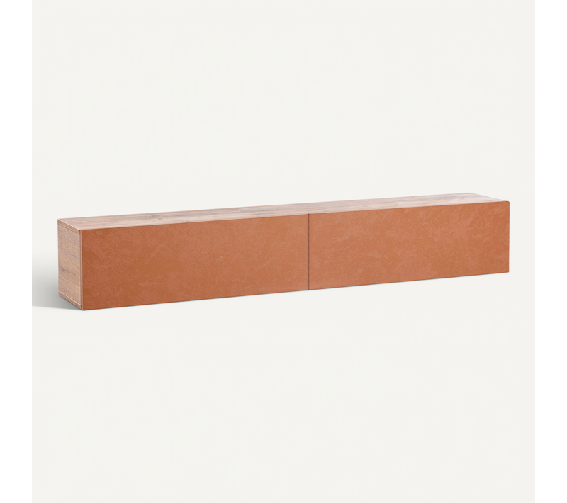 Meuble TV Mural 180 cm Gladstone Rouge