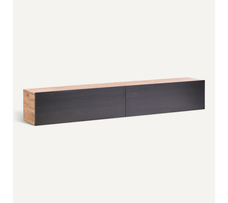 Meuble TV Mural 180 cm Gladstone Marron/noir