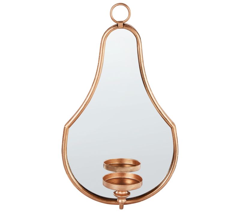 Bougeoir Mural Bazarnes Métal 45 Cm Doré