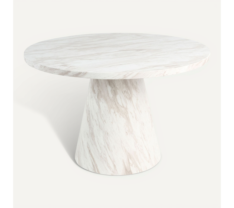 Table De Repas Mere Marbre Blanc 120 Cm 120 Cm