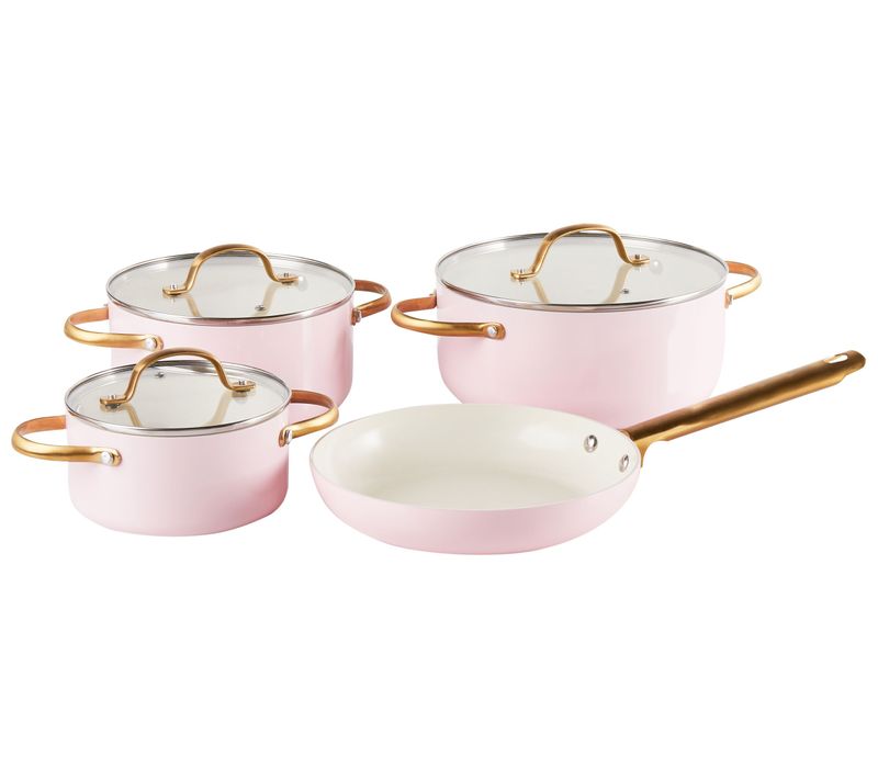 Ensemble De 7 Poêles Elite Pro Rose Pastel