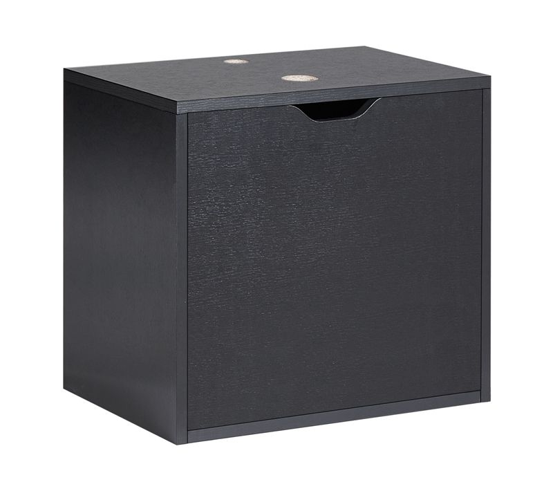 Meuble Lavabo Mural Suzano 45 Cm Noir