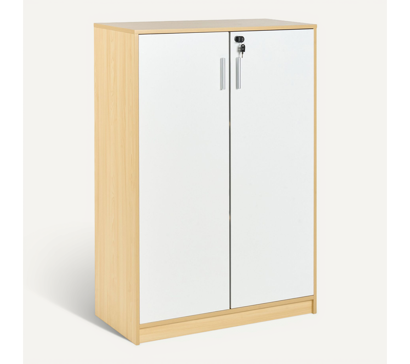 Meuble De Rangement Zehna 117 cm Marron Clair/blanc