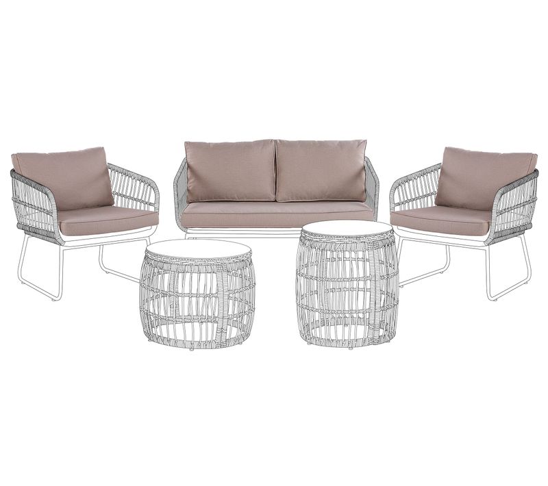 Ensemble De Housses De Coussins D'extérieur Ravello Beige