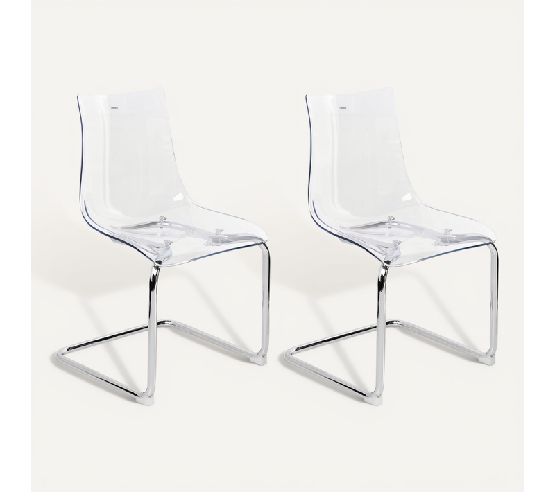 Lot De 2 Chaises De Salle à Manger Marshall Transparent