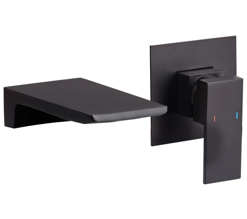 Robinet De Lavabo Mural Karuay Laiton Noir
