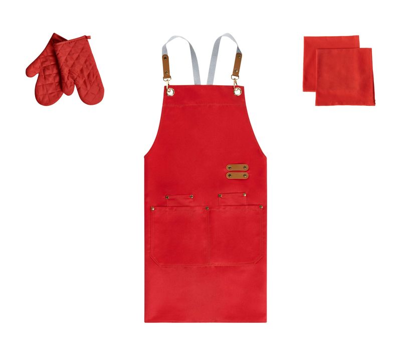 Set De Textiles De Cuisine Brassica Rouge