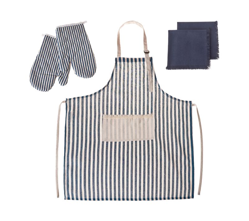 Set De Textiles De Cuisine Cucumis Bleu