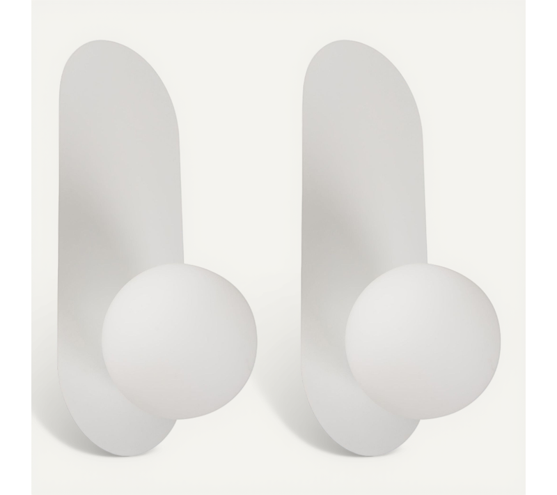 Lot De 2 Lampes Murales Leisi Blanc