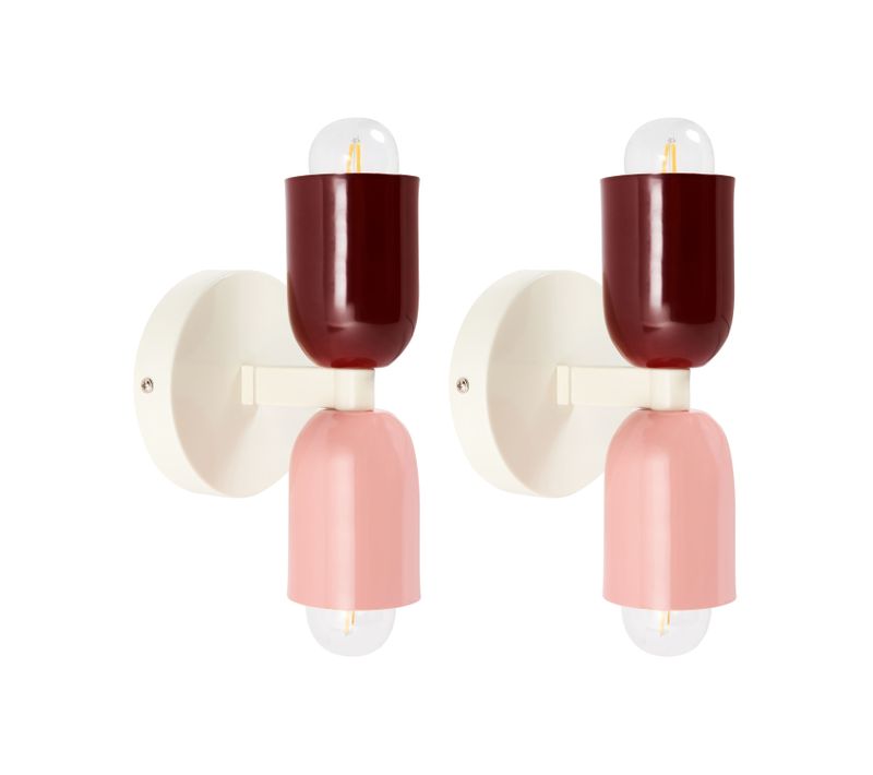 Lot De 2 Lampes Murales Topi Métal Multicolore