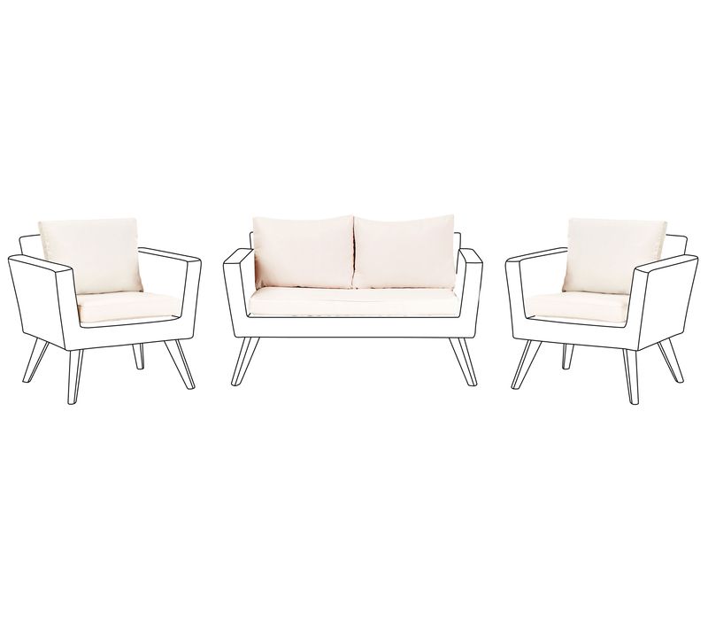 Ensemble De Housses De Coussins D'extérieur Vittoria Blanc Cassé