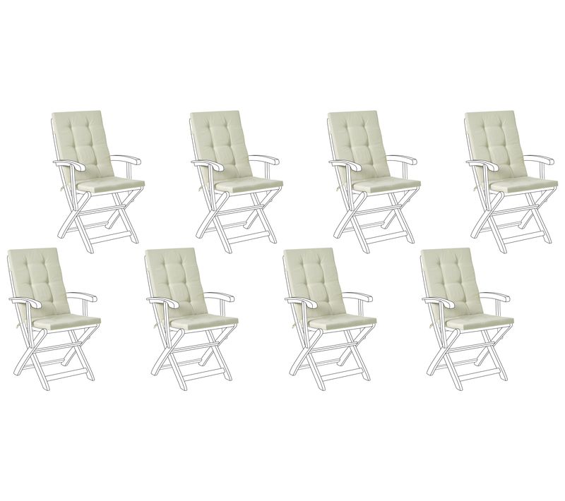Lot De 8 Coussins De Jardin Maui Premium Vert Clair