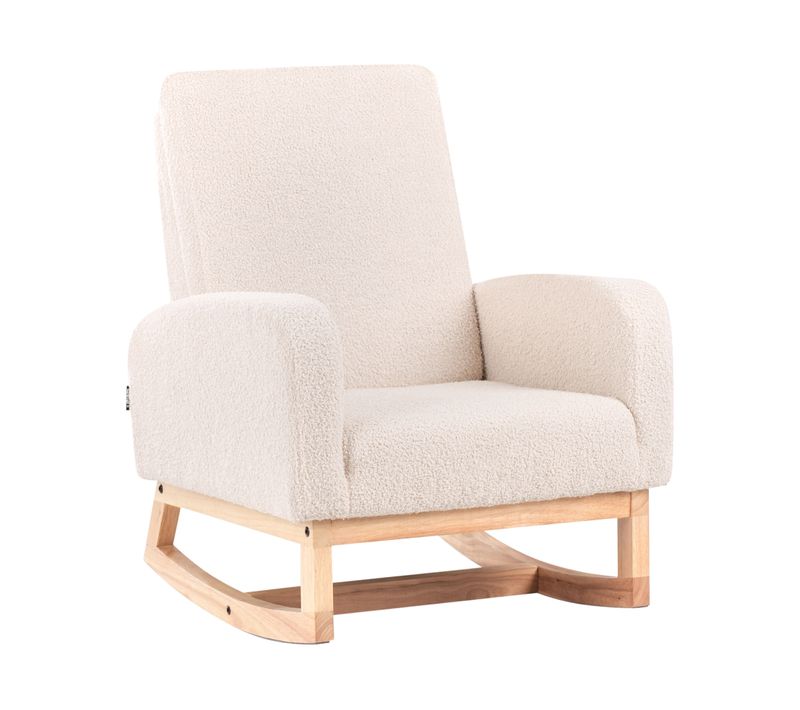 Chaise à Bascule Pour Enfants Norby Bouclé Beige Clair