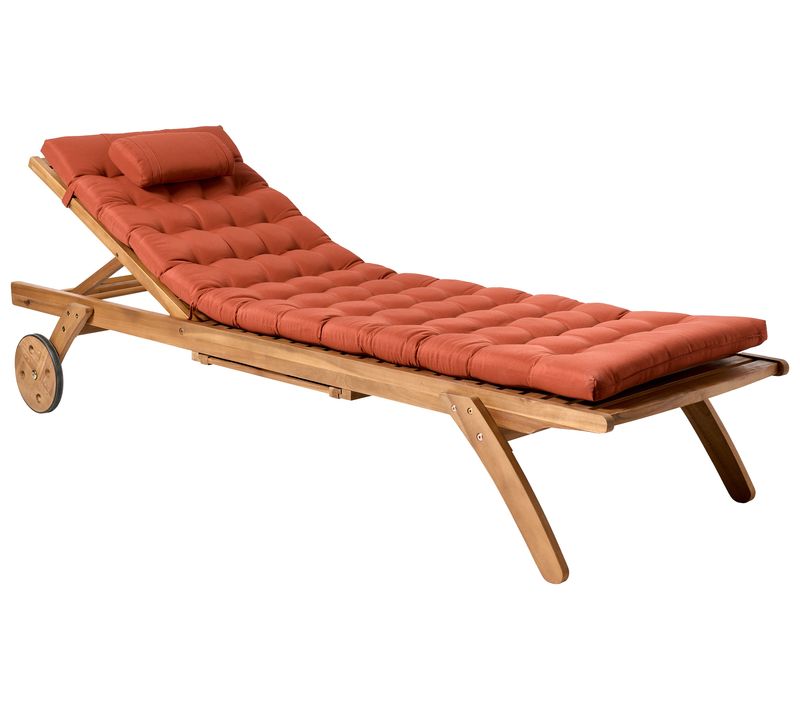 Transat Avec Coussin Cesana Premium Acacia Rouge