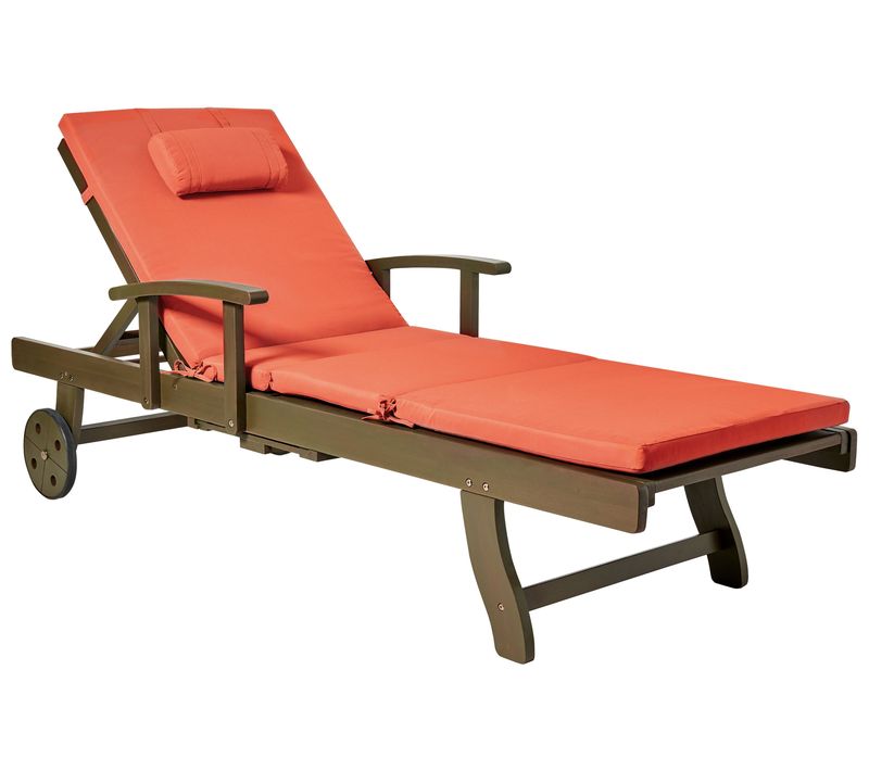 Transat Avec Coussin Amantea Premium Ii Acacia Rouge