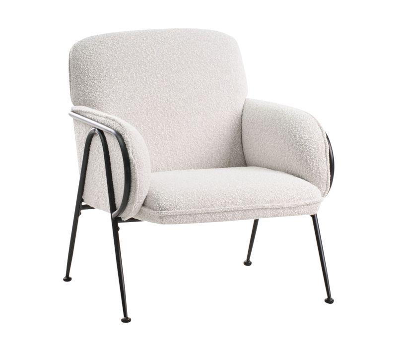 Fauteuil Trysnes Tissu Beige Clair