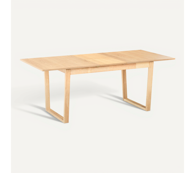 Table De Salle à Manger Extensible Camden Frêne Clair 160/200 Cm 95 Cm