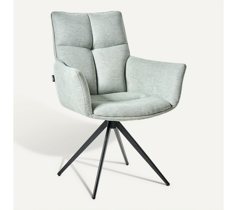 Chaise De Salle À Manger Corbie Tissu Vert Menthe