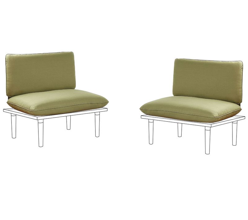 Ensemble De Housses De Coussins D'extérieur Frascati Vert Olive