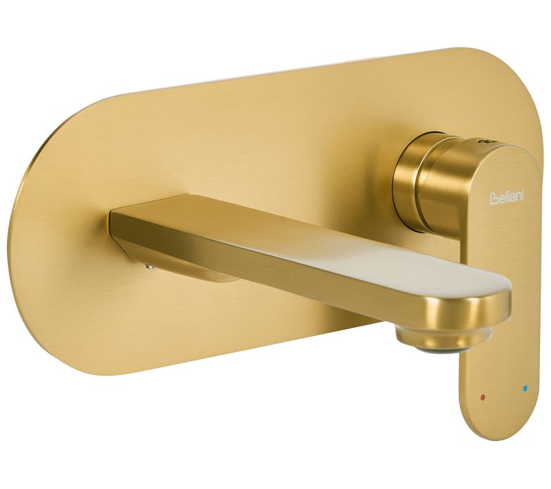 Robinet De Lavabo Mural Chapala Laiton Doré