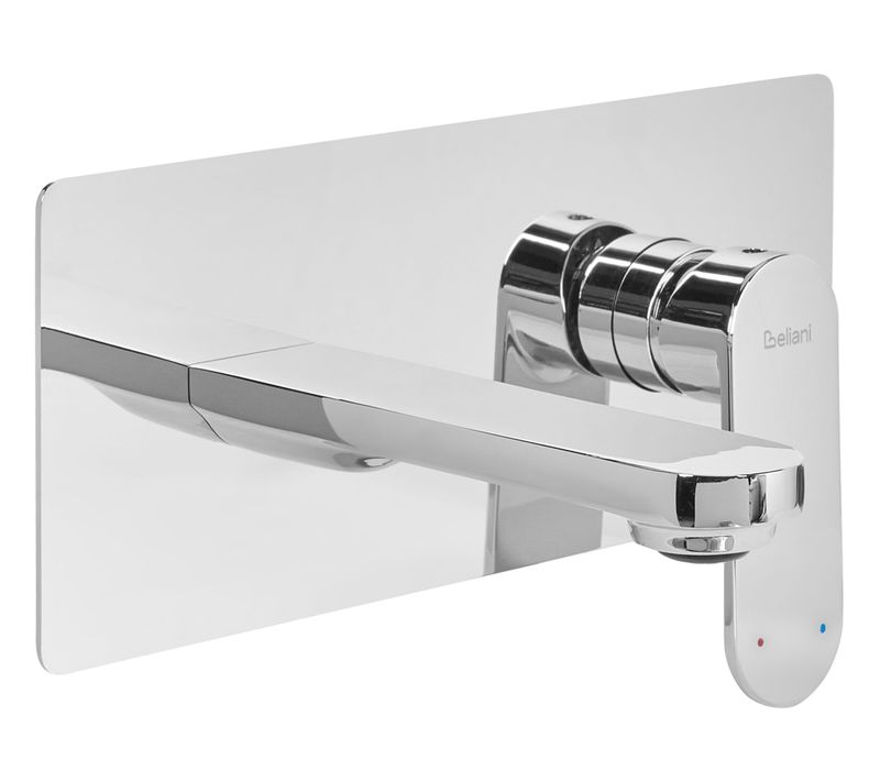 Robinet De Lavabo Mural Chungara Laiton Argenté