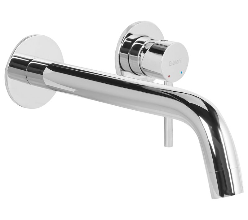 Robinet De Lavabo Mural Traful Laiton Argenté