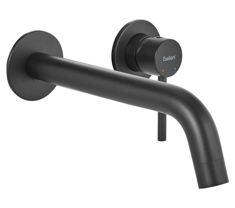 Robinet De Lavabo Mural Traful Laiton Noir