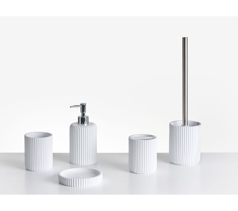 Set De 5 Accessoires De Salle De Bain Camana Blanc