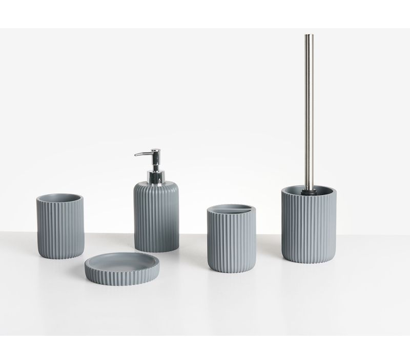 Set De 5 Accessoires De Salle De Bain Camana Gris Clair