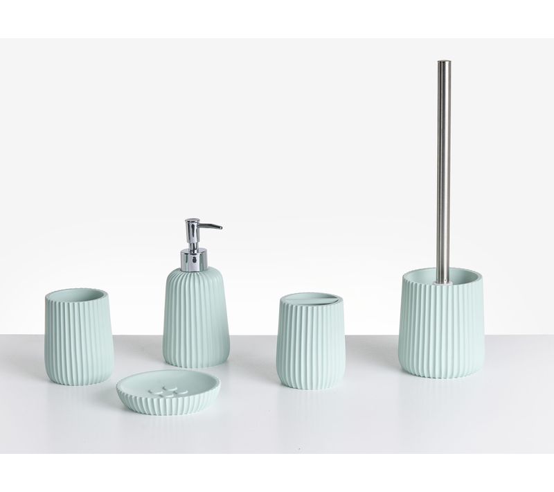 Set De 5 Accessoires De Salle De Bain Pozuzo Vert Menthe