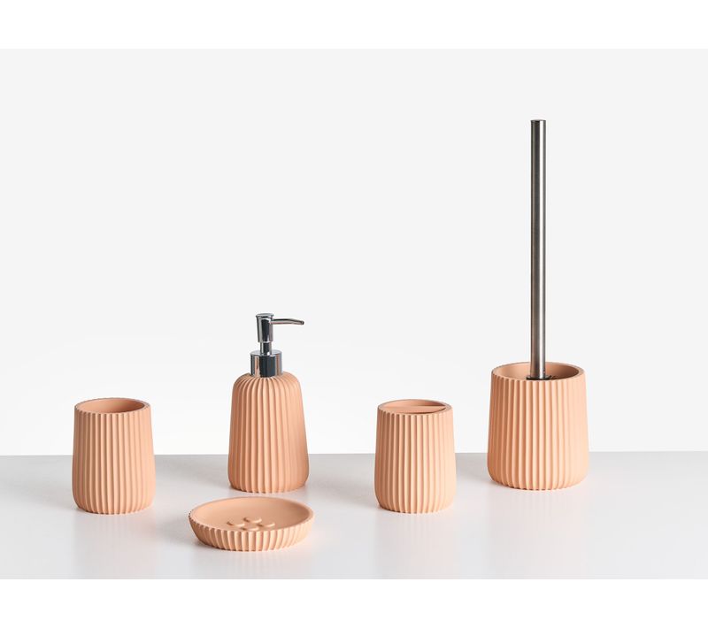 Set De 5 Accessoires De Salle De Bain Pozuzo Orange