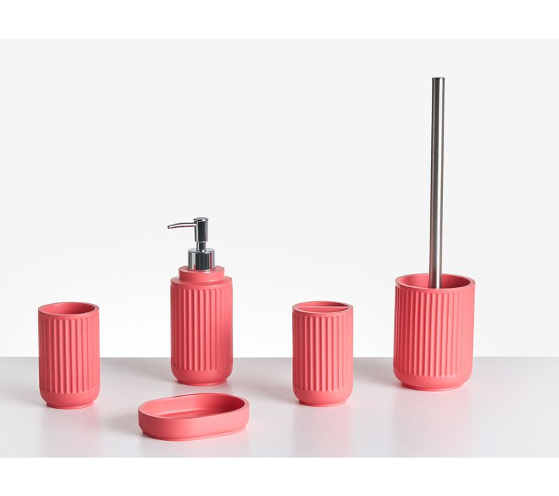 Set De 5 Accessoires De Salle De Bain Huarmey Rouge